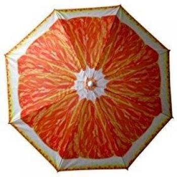 NATUUR Sombrilla Playa 180cm. Estampado Fruta Naranja