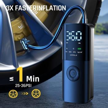 CAFELE Portable 12V Digital Air Compressor - Mini Car Tyre Inflator 150PSI