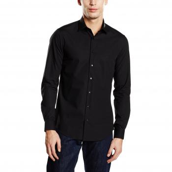 Calvin Klein Bari SLIM FIT FTC-Camisa Hombre, Negro