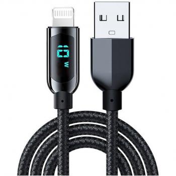 Cable USB AM a Lightning con pantalla digital de 1,2 metros
