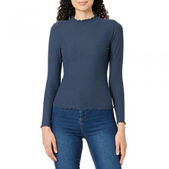 Camiseta de Manga Larga Only Emma Azul Jaspeado para Mujer