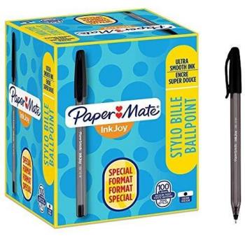 PaperMate InkJoy 100 ST Ball Pen with 1.0 mm Medium Tip - Black, Pack of 80 + 20