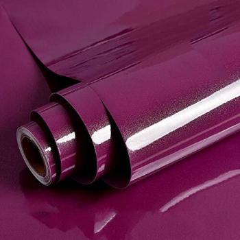 Hode Papel Adhesivo para Muebles Púrpura 30cmX3m Impermeable Vinilo Decorativo Papel Pintado Cocina Baño Mesa Armario Encimera