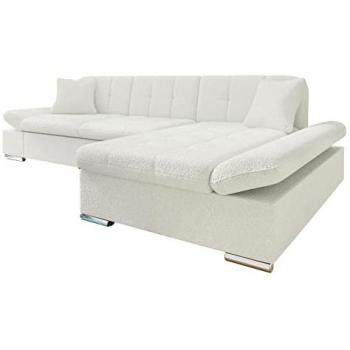 Sofá rinconero Comfivo 250, con función de descanso y caja de ropa de cama, dimensiones 278x161x76cm