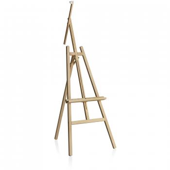 Más Relax Caballete de Pintura para Lienzo, Madera de Pino, Marrón, 175 x 68 x 2 cm