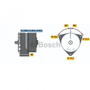 Alternador Generador BOSCH 0 986 037 410, tipo: alternador, características: marca BOSCH, modelo 0 986 037 410