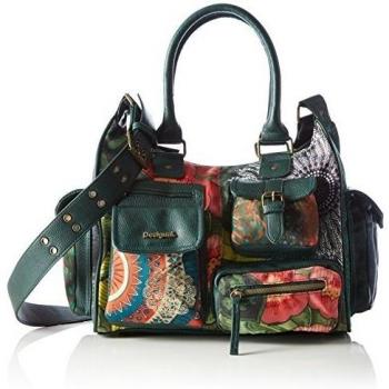 Desigual - LONDON MEDIUM ALABAMA, Bolsa de Hombro Mujer, Verde