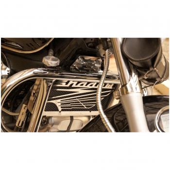 protección de radiador para Honda VT 125 Shadow design Wing + alambrera de protección negra