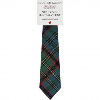 Boys All Wool Tie Woven Scotland - Nicholson Hunting Ancient Tartan