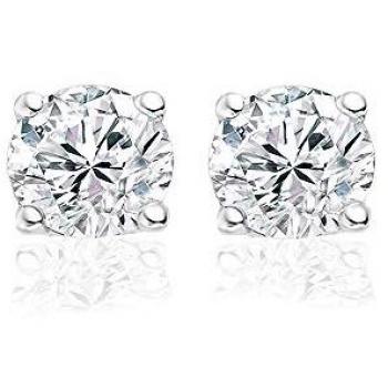 Pendientes de mujer New Bling 9NB-0250, plata con 100 facetas de circonita, diámetro 6 mm