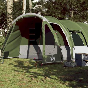 Tienda de campaña familiar túnel impermeable para 8 personas en color azul, gris y verde