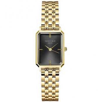 Rosefield Octagon XS Black Gold Women's Quartz Watch OBGSG-O61
