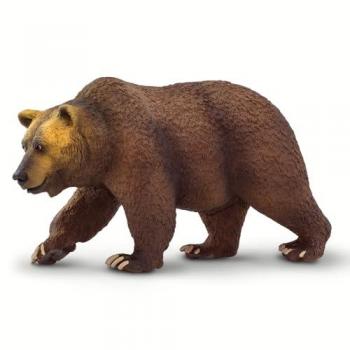 Safari Ltd Figura Oso Grizzly Marrón, figura de oso grizzly de color marrón, detallada y realista, fabricada en plástico no tóxico, ideal para coleccionistas y como herramienta educativa