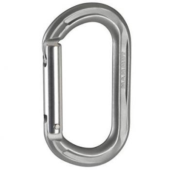 Mammut Karabine Wall Micro Oval Mosquetón de Escalada, Unisex, Gris-Straight Gate.Grey, Talla única