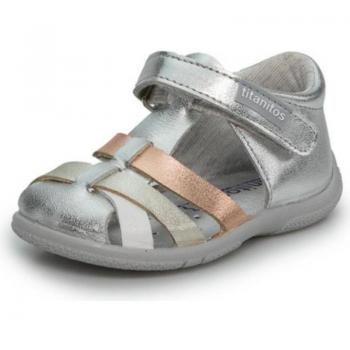 Sandalias Titanitos F671 Amelia para niña color plata