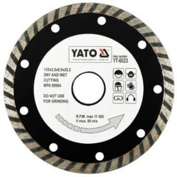 YATO YT-6023 - disco de diamanteturbo - 125mm