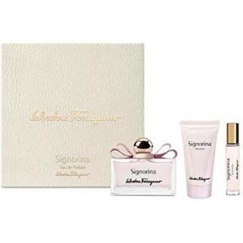 Set de Eau de Parfum Salvatore Ferragamo Signorina para Mujer 100 ml + Mini EDP 10 ml + Loción Corporal 50 ml