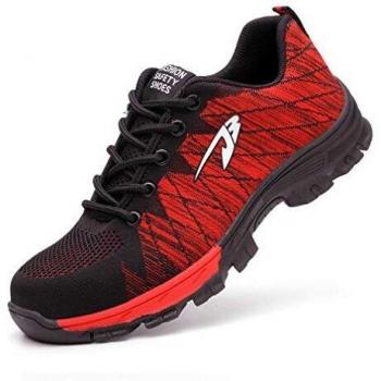 Smarten Zapatos de Seguridad Mujer Antideslizante Zapatillas de Seguridad Hombre Transpirable y Cómodas Calzado de Protección Jbred 41 EU