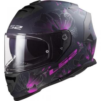 LS2 FF800 Storm II Burst Casco Integral - Negro Mate-Rosa (L)