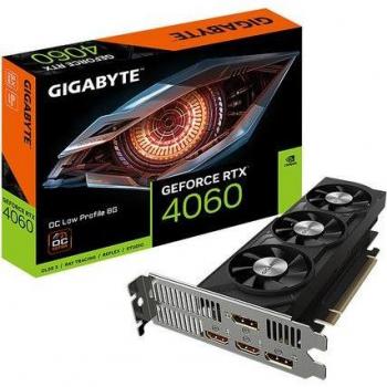 Gigabyte GeForce RTX 4060 OC Low Profile 8G, NVIDIA GeForce RTX 4060, 8GB GDDR6