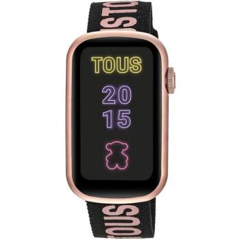 Reloj Smartwatch TOUS T-Band Alu IPRG con Correas de Nylon y Silicona Rosa Palo para Mujer, Referencia 200351092
