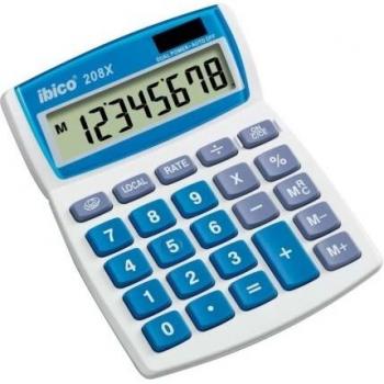 Rexel Ibico 208X - Calculadora de sobremesa con pantalla LCD de 8 dígitos