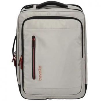 Travelite Crosslite Expandable Travel Backpack 25-31L with Laptop Compartment - Natural/White
