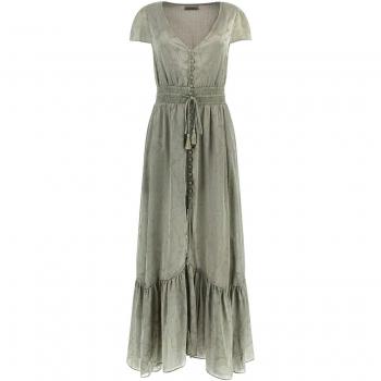 Guess Crinkle Jacquard Long Dress