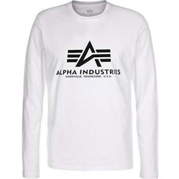 Alpha Industries Basic Long Sleeve T-Shirt White Men's 2XL