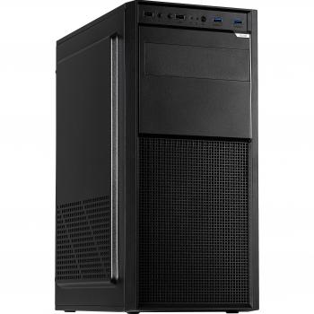 Inter-Tech A-301 Quad Midi Tower Negro - Caja Torre PC ATX, color negro, diseño elegante, soporte para múltiples ventiladores, espacio para tarjetas gráficas de hasta 350 mm, compatible con refrigeración líquida, panel lateral de acr