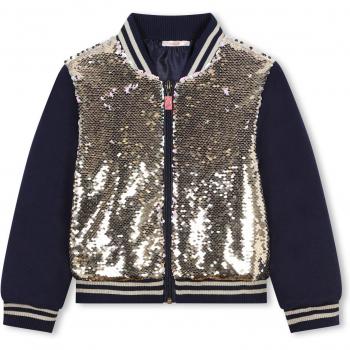 Reversible Sequin Girl's Jacket with Zipper Closure