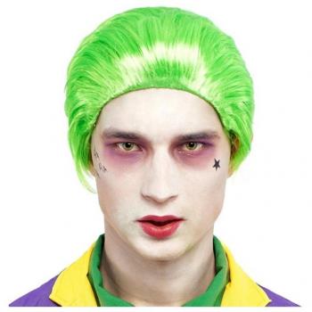 Peluca de Bufón Risueño Verde adulto - JOKER PELO VERDE