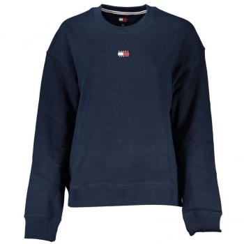 Tommy Jeans Women's Regular Fit Sweatshirt with Drop Shoulder Design and Front Logo in Dark Blue