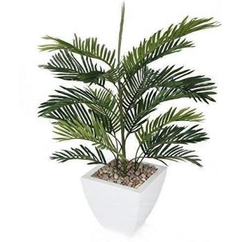 Closer2Nature P082W - Palma de Areca Artificial con Maceta, 91 cm