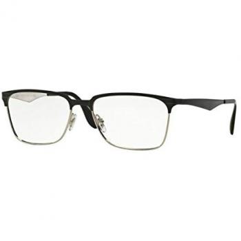 Ray-Ban 0Rx6344, Monturas de Gafas para Hombre, Top Black On Silver, 54