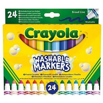 24 Rotuladores Maxi Punta Súper Lavables Crayola 58-6570