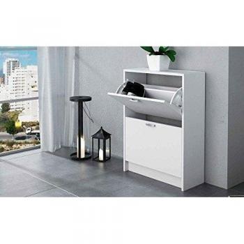 MEKA-BLOCK Zapatero, Madera, Blanco, 816x600x250mm