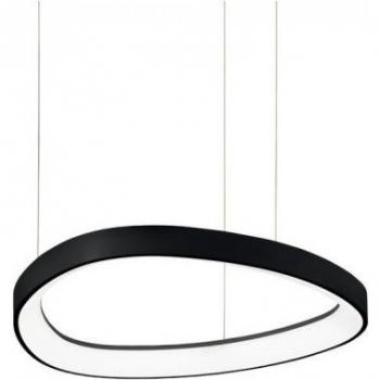 Lámpara colgante LED integrada Ideal Lux Gemini 1 bombilla, metal y plástico negro, temperatura de color 3000K