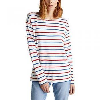 Esprit 010ee1k335 Camisa Manga Larga, Blanco