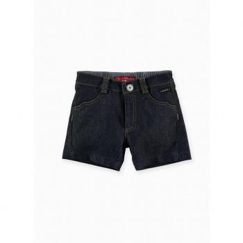 Bermuda denim con goma elástica regulable en la cintura