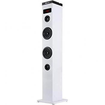 NGS SKY CHARM Bluetooth Sound Tower 50W with USB, FM Radio, AUX Input - White