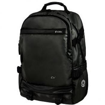 Mochila e-Vitta S Gear Negra para Portátiles de 15.4-16, Impermeable con Correa de Sujeción Frontal y Panel Trasero en Malla