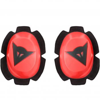Dainese Pista Lluvia Knee Sliders Fluorescente Rojo/Negro