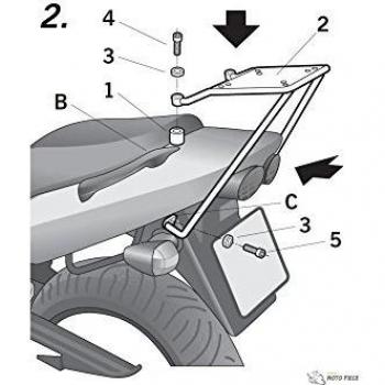SHAD K0ZR71ST Soporte de Baúl para Kawasaki ZR-7 S, Negro