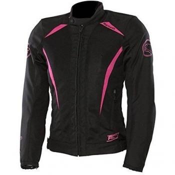 BERING Lady Keers Chaqueta de Moto para mujer, color Negro/Morado, talla T3/42FR