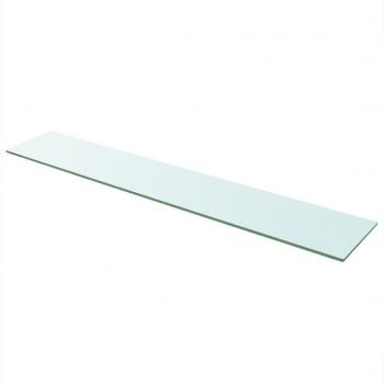 Panel de estante vidrio claro 110x20 cm - Mueble Almacenaje Estantería para Oficina, Estudio, Sala de Estar, Dormitorio, Juego de 1 o 2
