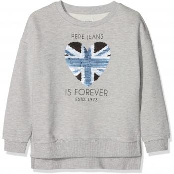 Pepe Jeans Loreto Jr, Sudadera para Niñas, Gris