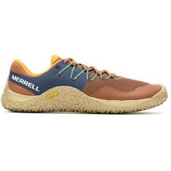 Merrell Zapatillas de Trail Running Trail Glove 7, color naranja y azul, talla 44.5 EU, modelo Nutshell Dazzle para hombre