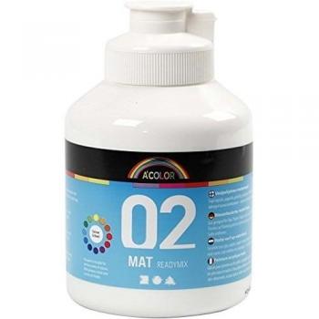 A-Color - Pintura para mezclar, blanco, 500 ml