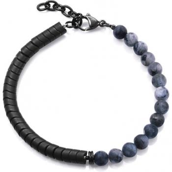 Pulsera de hombre Viceroy Beat de piedras naturales labradorita y hematita